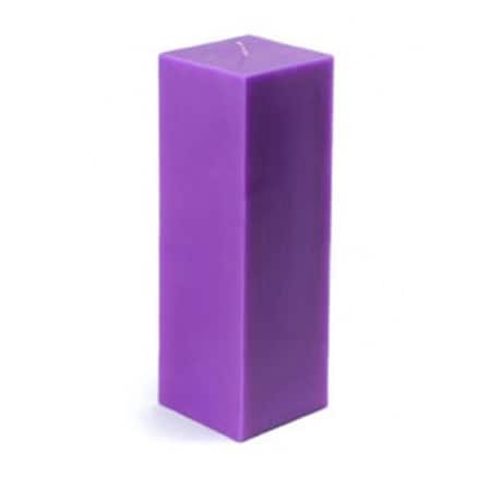 Zest Candle CPZ-159-12 3 x 9 in. Purple Square Pillar Candle, 12PK CPZ-159_12